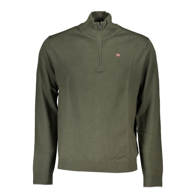 Green fabric men sweater-null