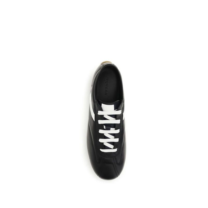 Black calf leather bos taurus low top sneakers-null