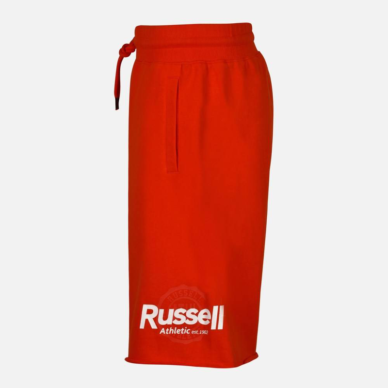 Circle-raw edge shorts-null