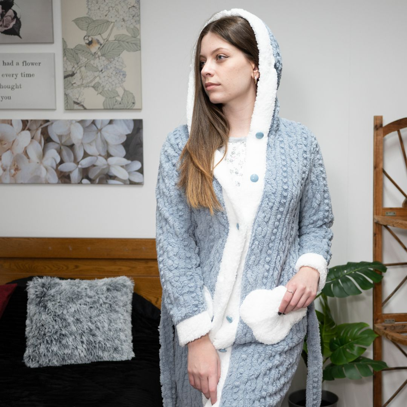 Velvet thick robe #yj419-null
