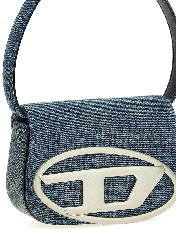 Blue cotton shoulder bag-null