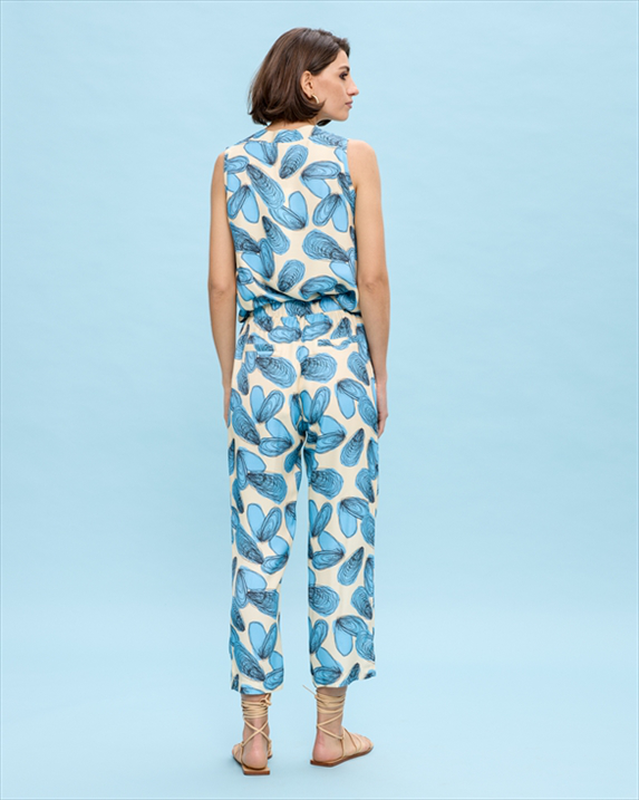 Trouser satin printed-null