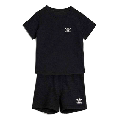 Adidas short tee set, Black, medium