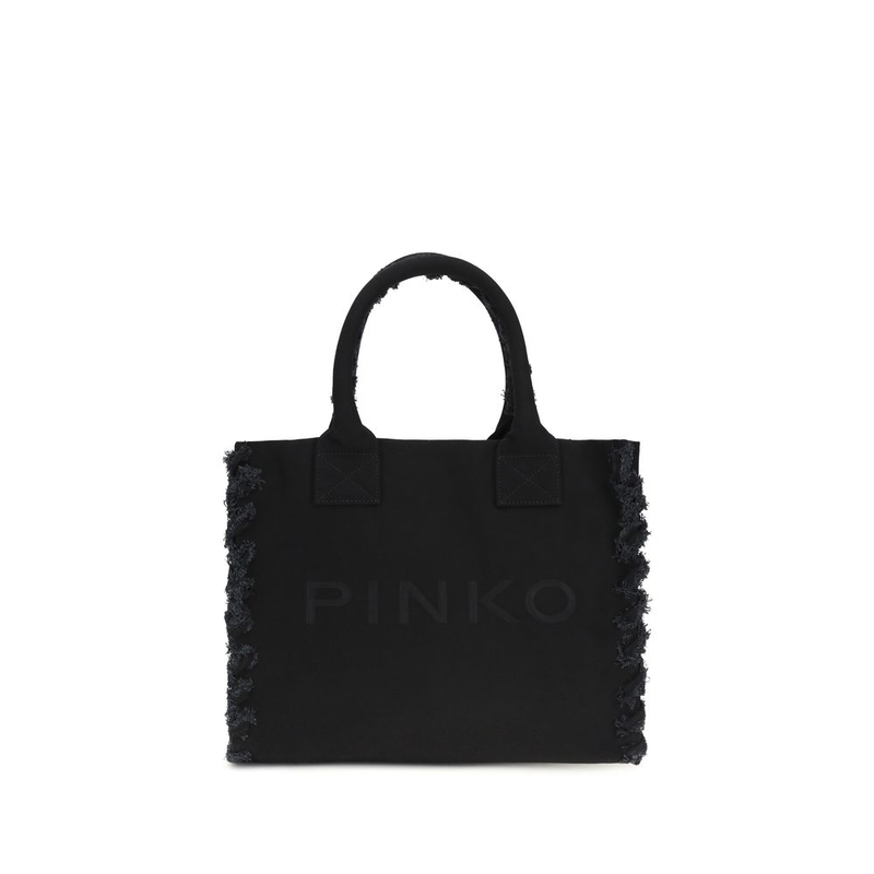 Black cotton shoulder bag-null
