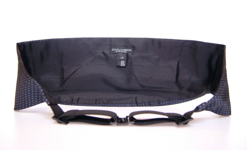 Blue waist smoking tuxedo cummerbund belt-null