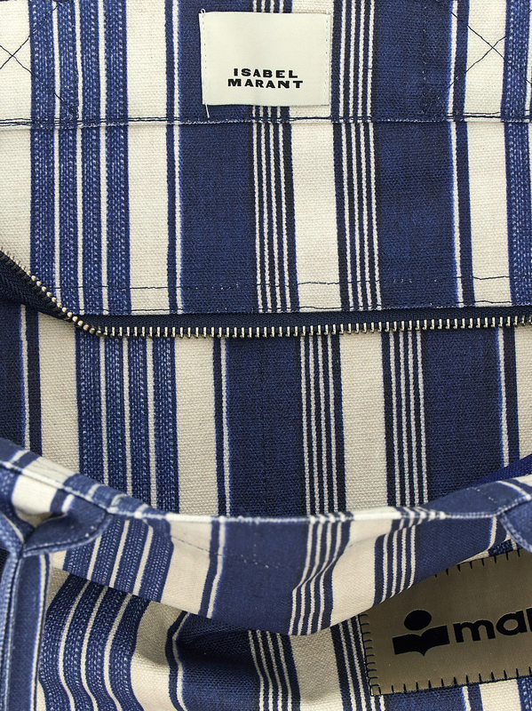 Blue cotton tote bag-null