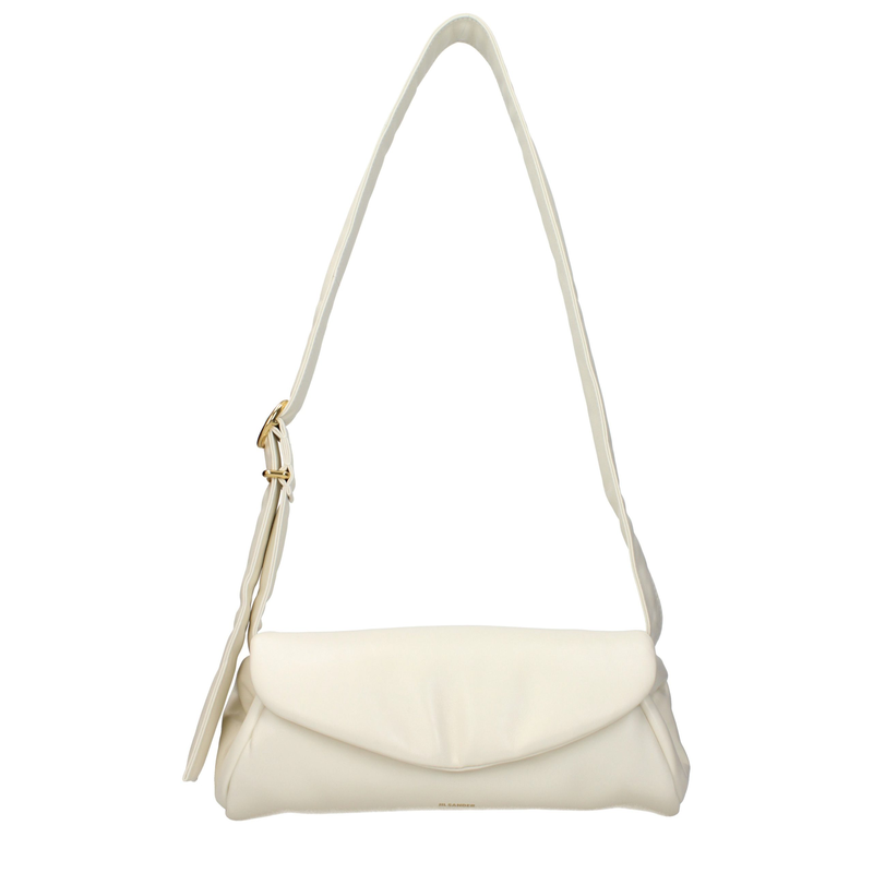 Beige leather crossbody bag-null