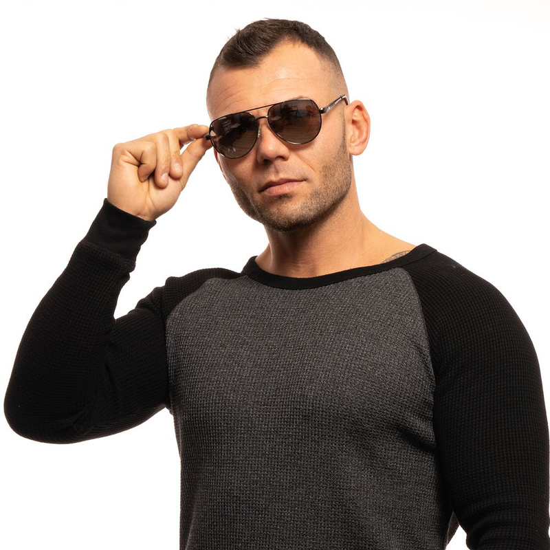 Gray metal sunglasses-null