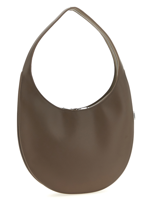 Brown cowhide shoulder bag-null