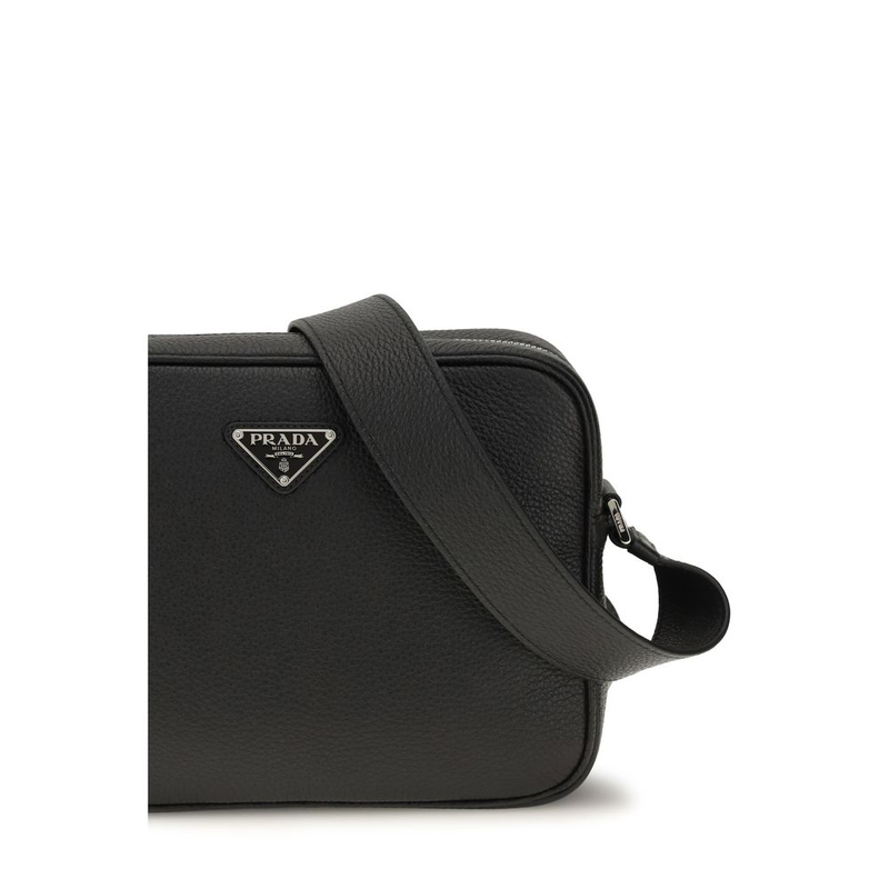 Black calf leather bos taurus shoulder bag-null