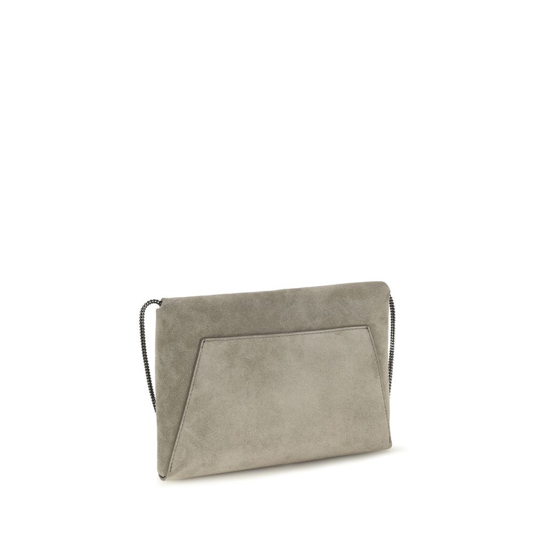 Gray calf leather bos taurus shoulder bag-null