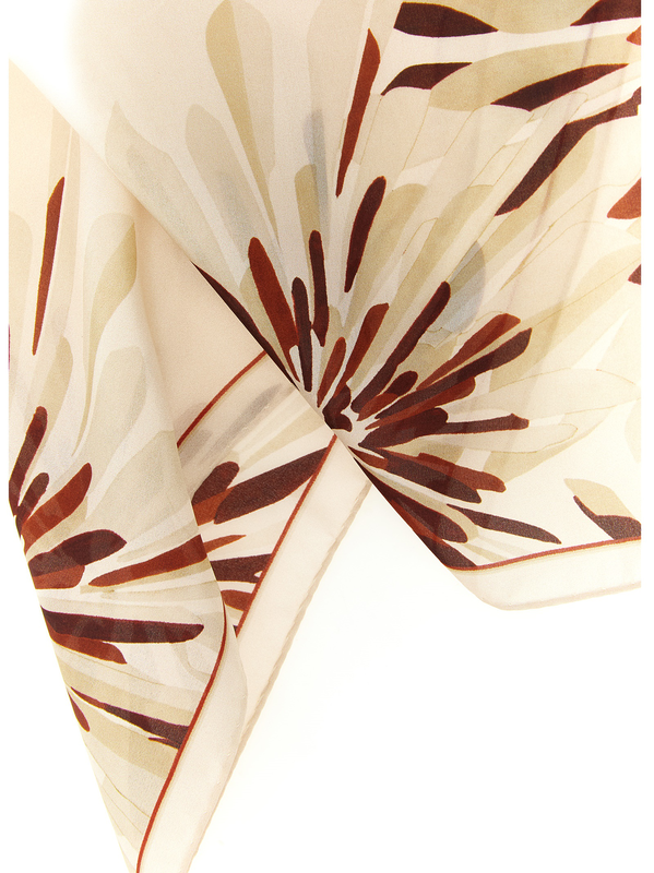 Beige silk scarf-null