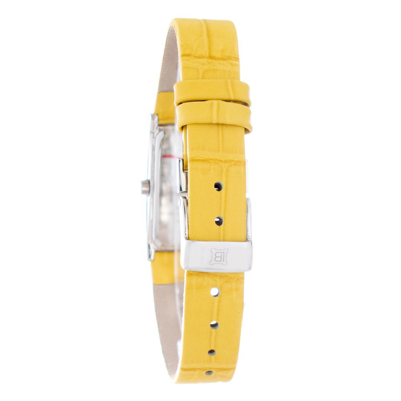 Bicolor leather dress watch-null