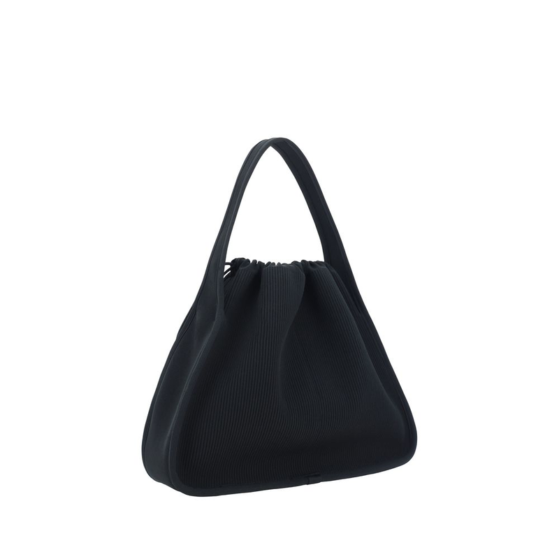 Black polyester handbag-null