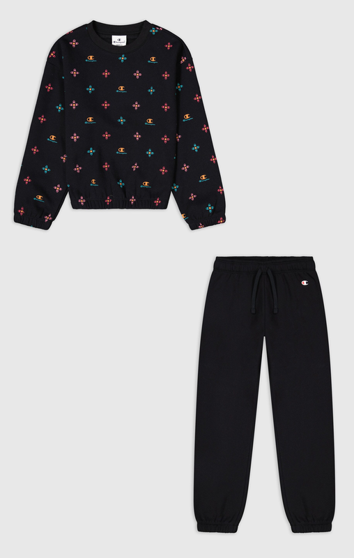 Champion girl crewneck suit (404835)-black image number null