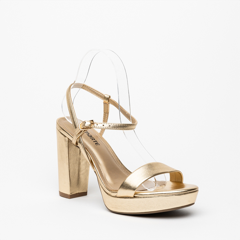 Via marte metallic high block heel sandal-null