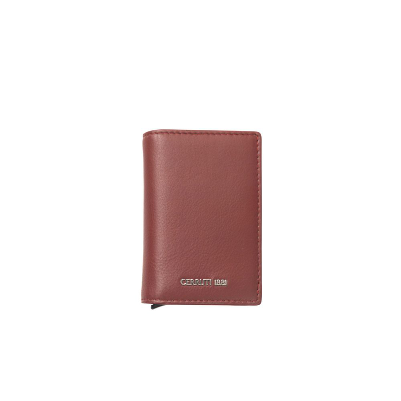 Red calfskin men wallet-null