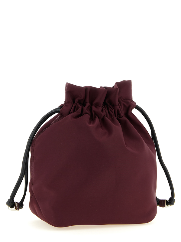 Bordeaux recycled polyamide clutch bag-null