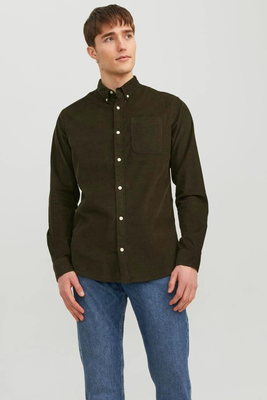 Jack & jones classic cord shirt, Kkhaki, medium