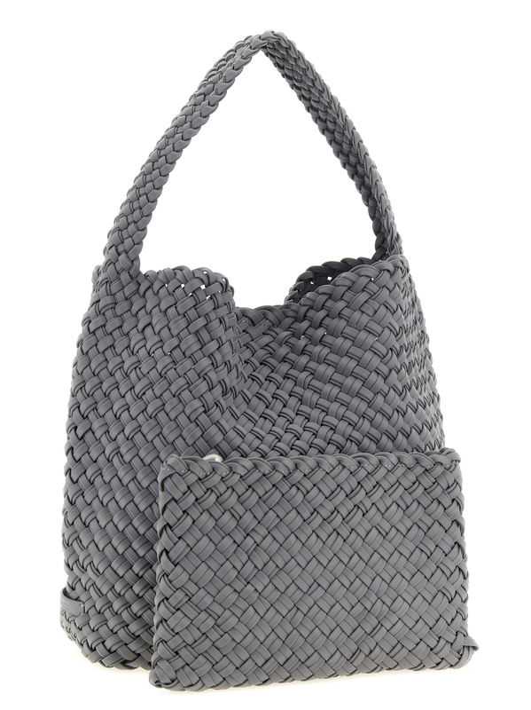 Gray nylon shoulder bag-null