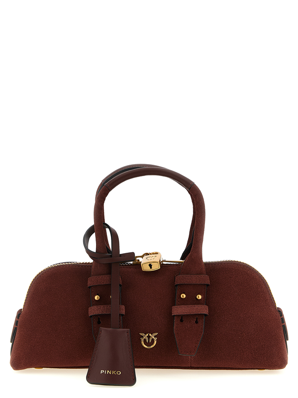 Bordeaux cowhide shoulder bag-null