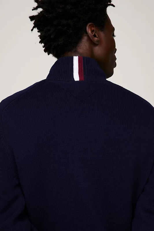 Monotype chunky cotton zip thru-null