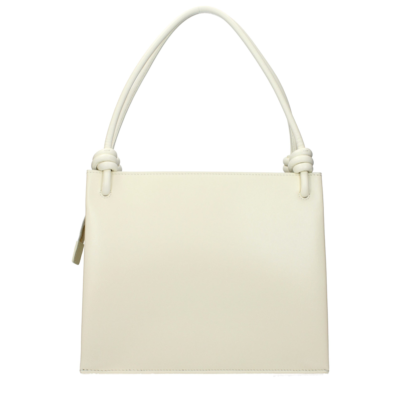 Beige leather handbag-null