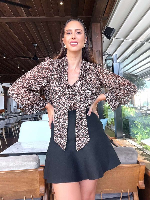 Blouse chiffon printed image number null
