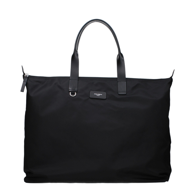 Black nylon shoulder bag-null