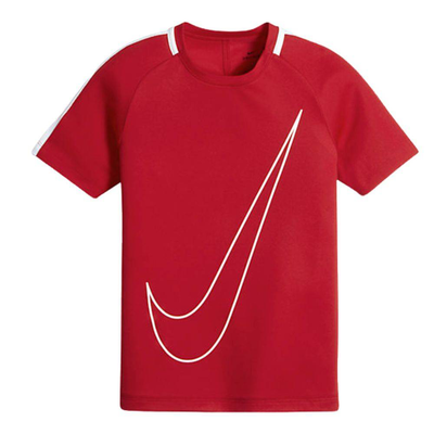 Boys dry academy graphics short sleeves top, Red / White, medium