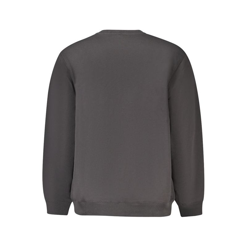 Black cotton men's sweatshirt-null