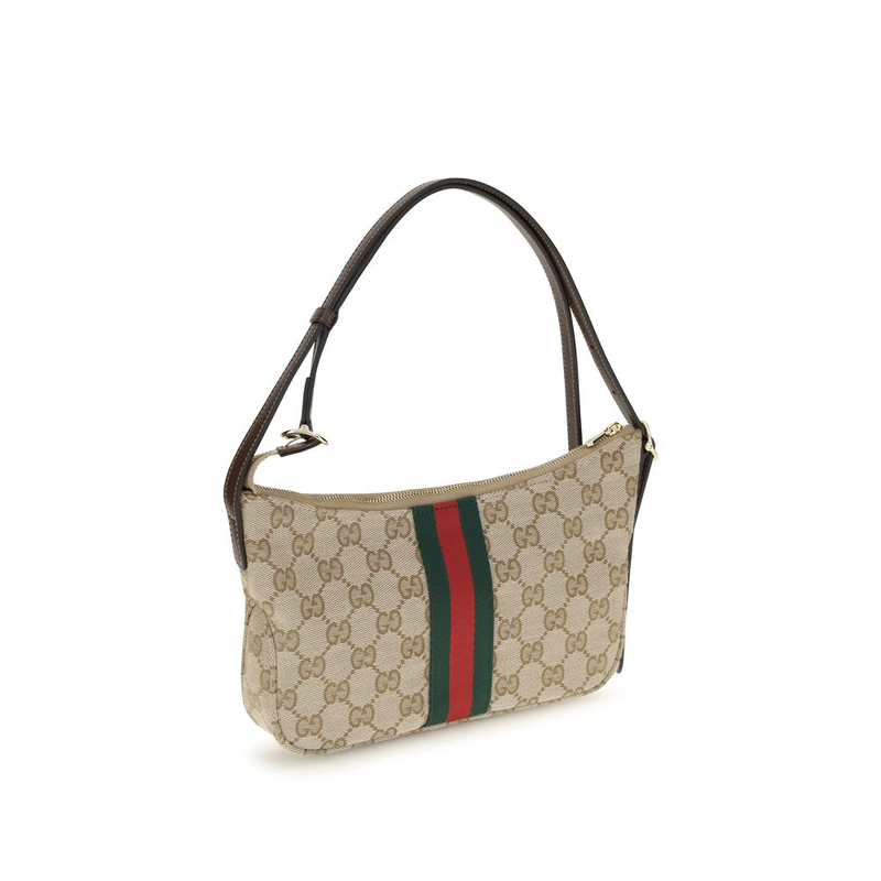 Beige polyester shoulder bag-null