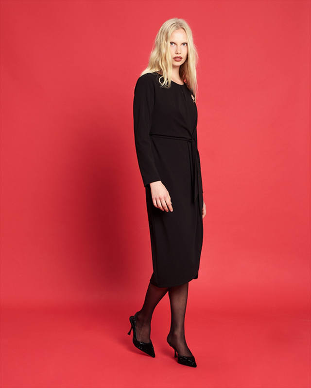 Midi dress knot front-null