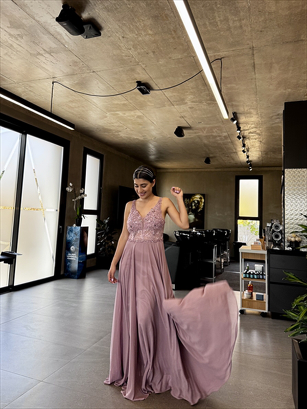 Maxi chiffon dress-null