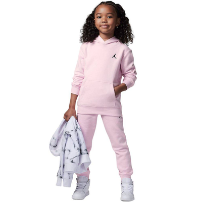 Nike jordan little kids mj brklyn fleece pullover set, Pink Foam, medium
