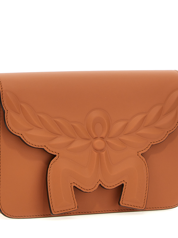 Brown calfskin crossbody bag-null