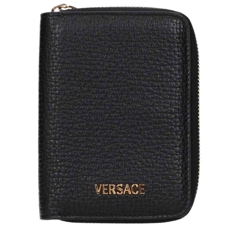 Black leather wallet-null