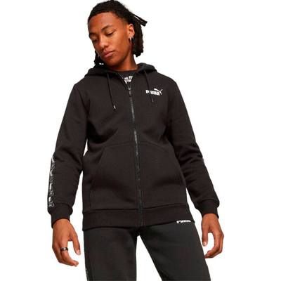 Essentials tape camo full-zip hoodie, Black, medium