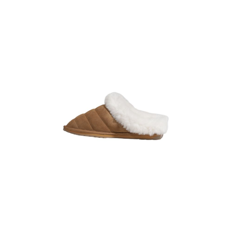 Brown suede leather slippers-null