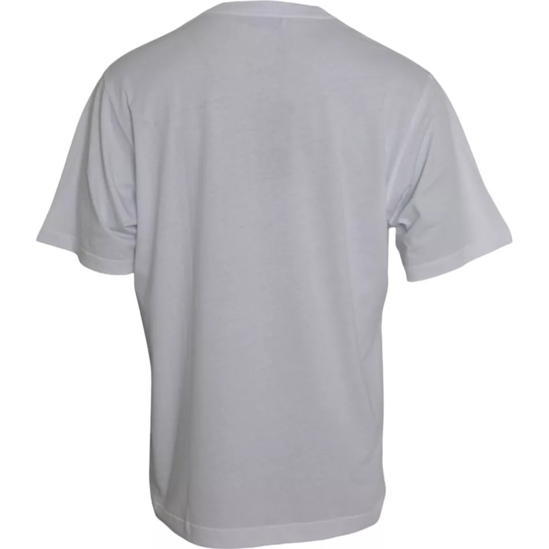 White logo round neck short sleeves t-shirt-null