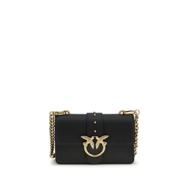 Black calf leather bos taurus shoulder bag-null