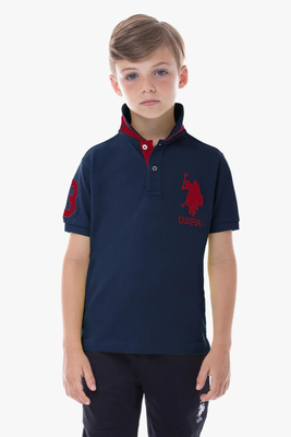 U.s. Polo assn fluo polo t-shirt, Navy, medium