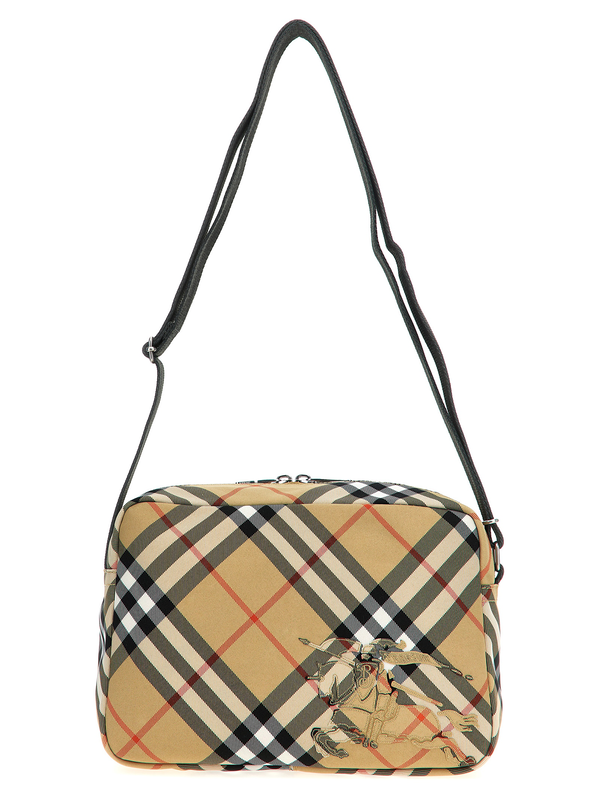 Beige polyester crossbody bag-null
