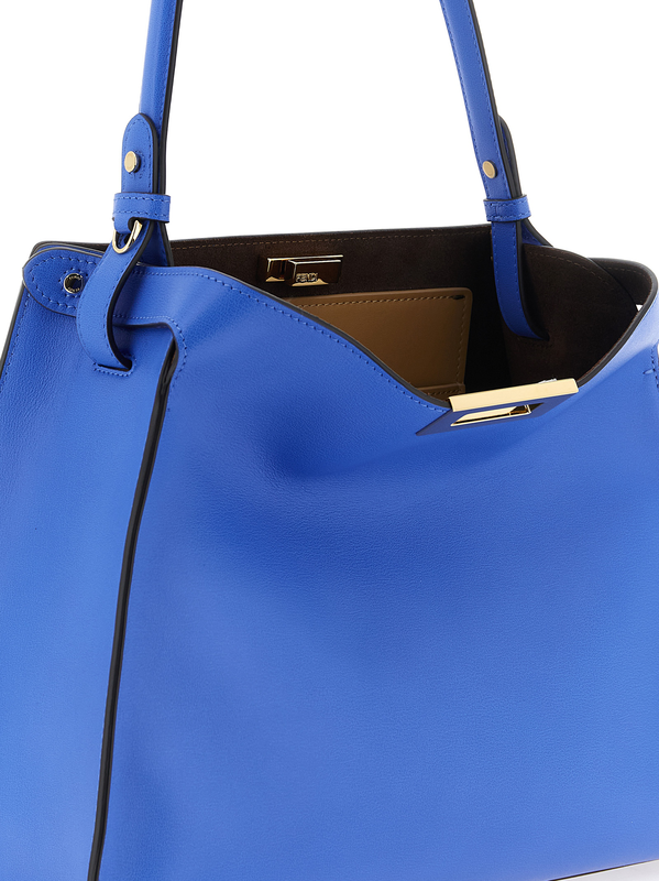 Blue calfskin handbag-null