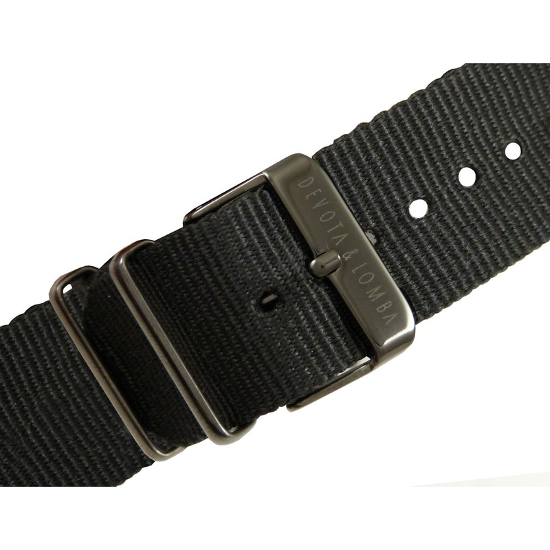 Black nylon dress watch-null