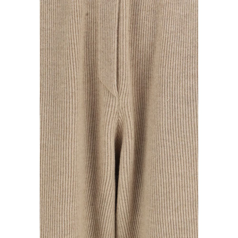 Beige cashmere casual pants-null