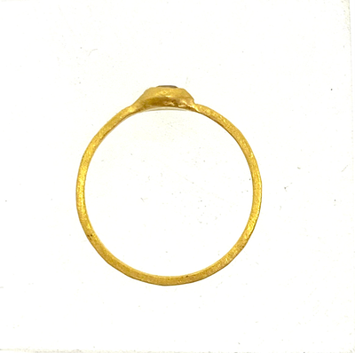 Ring 24ct gold salt and pepper diamond