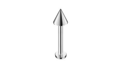 Surgical steel labret cone silver, , medium