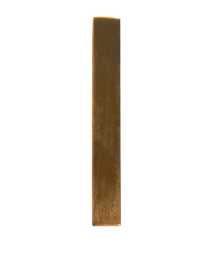 Gold tone brass logo branded tie clip bar, Gold, medium