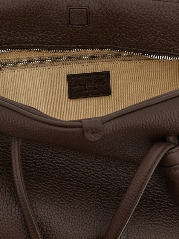 Brown calfskin shoulder bag-null